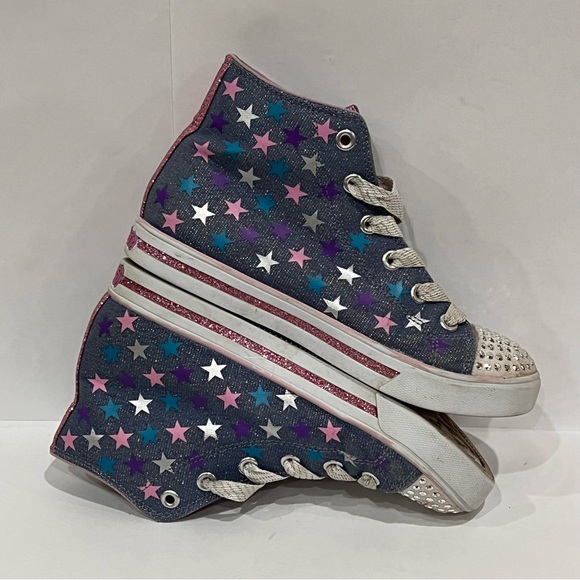 Sketchers Twinkle Toes Light Up Shiny Stars Size 1 - Picture 3 of 10